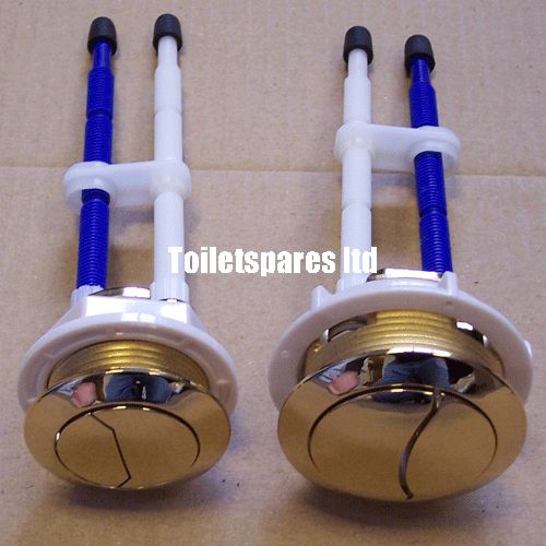 Dual Flush GOLD Screwpeg Button toiletspares.co.uk