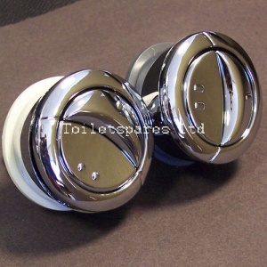 Wirquin Chrome Replacement Dual Flush BUTTON