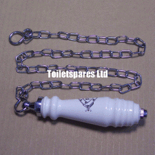 Victorian style porcelain chain pull