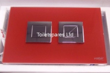 Crystal Polished Red Pneumatic Flush Plate